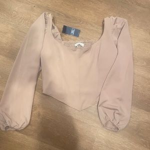 Abercrombie & Fitch - Tan/Brown long sleeve top, size Medium. New with tags!